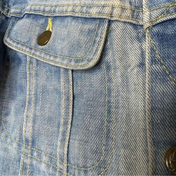 Rare Vintage Lee Distressed Denim Trucker Jacket XS - Picture 7 of 16